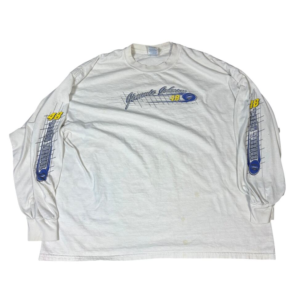 vintage y2k 2002 Nascar Jimmie Johnson 48 longsleeve shirt XXL racing 2000s